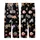Cat Lovers' Whimsical Black Playful Hand-Drawn Cartoon Cats Seamless Pattern with Muted Greys Pink Lavender & Orange Accents Kid Satin Pajamas Set - 3