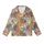Pet Lovers' Whimsical Hand-Drawn Cartoon Cats & Dogs All-Over Pattern with Golden Orange, Pastel Blue & Earth Tones Kid Satin Pajamas Set - 2
