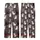 Cat Lovers' Playful Cartoon Cat All-Over Pattern with White, Grey, Black, Pink on Chocolate Brown Kid Satin Pajamas Set - 3