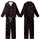 Women's Solid Black Minimalist Muted & Cherry Red Scattered Hearts Long Sleeve Cotton-Blend Sleep Set Kid Satin Pajamas Set - 1