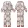 Bridesmaid & Family Matching Pajamas: Cream Rose Blue Tan Plaid Sleep Set Kid Satin Pajamas Set - 1