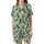 Pickle Lover's Whimsy: Hand-Drawn Smiling Chef Pickles & Jars Seamless Design Satin Short-Sleeve Pajamas Set - 2