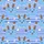 Cozy Bunny Dreams: Whimsical Crocheted Bunny & Knit Texture Blue Pattern Pajamas Kid Satin Pajamas Set - 4
