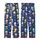 Cat Lover's Royal Blue Christmas: Playful Cartoon Cats in Festive Stockings All-Over Pattern Kid Satin Pajamas Set - 3