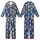 Cat Lover's Royal Blue Christmas: Playful Cartoon Cats in Festive Stockings All-Over Pattern Kid Satin Pajamas Set - 1