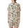 Women's Whimsical Parisian Puppy Christmas Pajamas: Cavalier King Charles Spaniel & Eiffel Tower Sleep Set Satin Short-Sleeve Pajamas Set - 3