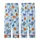 Festive Hanukkah Blue & Gold Menorah Dreidel Sufganiyot Watercolor Design Kid Satin Pajamas Set - 3