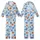 Festive Hanukkah Blue & Gold Menorah Dreidel Sufganiyot Watercolor Design Kid Satin Pajamas Set - 1