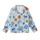 Festive Hanukkah Blue & Gold Menorah Dreidel Sufganiyot Watercolor Design Kid Satin Pajamas Set - 2