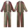 Classic Festive Stripes: Red, Green & Gold Holly Pattern - Elegant Design Print Kid Satin Pajamas Set - 1