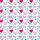 Playful Hearts Pattern: Fuchsia Pink Purple Stylized Dot Art - Whimsical White Background Print Satin Short-Sleeve Pajamas Set - 4