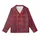 Women's Deep Crimson Tartan Plaid Flannel Sleepwear Set: Navy & White Pattern Kid Satin Pajamas Set - 2