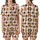 Gingerbread Family Holiday: Brown Argyle Candy Cane Pattern - Soft Long Sleeve Sleep Set Satin Short-Sleeve Pajamas Set - 1