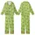 Women's Luxury Faux Silk Pajama Set: Whimsical Bee Print & Chartreuse Green Loungewear Kid Satin Pajamas Set - 1