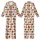 Gingerbread Family Holiday: Brown Argyle Candy Cane Pattern - Soft Long Sleeve Sleep Set Kid Satin Pajamas Set - 1