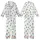 Winter Sports Enthusiast Playful Cartoon Ski & Snowboard Action Scene with Vibrant Yellow Red Blue Figures & Green Trees Kid Satin Pajamas Set - 1