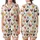 Whimsical Chicken & Christmas Lovers Illustrative Poultry Pattern with Festive Santa Hats, Green Garlands, & Red Stars Satin Short-Sleeve Pajamas Set - 1