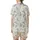 Wildlife Lover's Vintage Flying Geese Pajamas: Muted Pine Mountain Cream Pattern - Polyester Sleepwear Satin Short-Sleeve Pajamas Set - 3