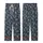 Juliette Women's French Linen Pajamas: Charcoal Blue Organic Leaf Sleep Set Kid Satin Pajamas Set - 3