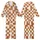 Bride Bridesmaid Personalized Satin Pajamas: Gold Script Rust Orange White Sleep Set Kid Satin Pajamas Set - 1