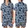 Wilderness Explorer's Stylized Navy Bear & Pine Pattern - Dusty Blue Wearable Art Satin Short-Sleeve Pajamas Set - DEsmMoJSVY