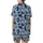 Wilderness Explorer's Stylized Navy Bear & Pine Pattern - Dusty Blue Wearable Art Satin Short-Sleeve Pajamas Set - jLG5KHiV1Q