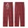 Women's Pure Silk Sleep Set: Burgundy & Crimson Geometric Lattice Loungewear Kid Satin Pajamas Set - 84xHhEp5d7