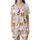 Pancakes & Pyjamas Party Sleepwear: Whimsical Golden Pancake Confetti Pattern Set Satin Short-Sleeve Pajamas Set - 5tkEjaNG5r