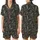 Women's Oeko-Tex Linen Sleep Set: Organic Botanical Pattern, Off Shoulder & Relaxed Fit Satin Short-Sleeve Pajamas Set - 1