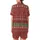 Festive Winter Design: Fair Isle Nordic Reindeer & Snowflake Print - Seamless Holiday Motif Satin Short-Sleeve Pajamas Set - VhGQphG4KL