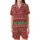 Festive Winter Design: Fair Isle Nordic Reindeer & Snowflake Print - Seamless Holiday Motif Satin Short-Sleeve Pajamas Set - bm5sBF27Y3