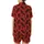 Rustic Lodge Enthusiasts' Bold Red Black Buffalo Plaid Pine Branch Berry Snowflake Flat Graphic Satin Short-Sleeve Pajamas Set - 3
