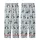 Panda Lovers' Cute Playful Panda Bear Characters Seamless Pattern with Golden Bows on Light Blue-Gray Background Kid Satin Pajamas Set - 7SLfILjlop