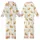 Cozy Dreamers' Creamy Golden Tan Sleeping Teddy Bear Crescent Moon Star Pattern Kid Satin Pajamas Set - 1