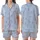 Bridesmaid Delicate Periwinkle Blue Black Single-Line Botanical Art Pattern Satin Short-Sleeve Pajamas Set - aSkVw1rwFv