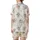 Women's Elegant Watercolor Bloom Calligraphy Numeral Pattern in Pastel Pink & Sage Satin Short-Sleeve Pajamas Set - 3