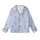 Bridesmaid Delicate Periwinkle Blue Black Single-Line Botanical Art Pattern Kid Satin Pajamas Set - tn1eflJf02