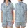 Literary Fan Pride & Prejudice Satin Sleep Set: Regency Houses, Botanical Vines & Whimsical Animals Satin Short-Sleeve Pajamas Set - 1