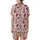 Cozy Loungewear: Crocheted Floppy Ear Bunny & Pig Slipper Pattern - Soft Tones Pajamas Satin Short-Sleeve Pajamas Set - 3