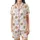 Girls' Watercolor Pancakes & Pink Bow Pajamas Sleep Set Satin Short-Sleeve Pajamas Set - 2