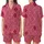 Women's Pink Red Abstract Striped Polygon Pure Cotton Pajamas Satin Short-Sleeve Pajamas Set - 1