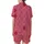 Women's Pink Red Abstract Striped Polygon Pure Cotton Pajamas Satin Short-Sleeve Pajamas Set - 3