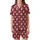 Corgi Lovers' Cheerful Photorealistic Corgi Faces Scattered All-Over Deep Crimson Red Satin Short-Sleeve Pajamas Set - 2