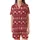Holiday Lovers' Deep Red White Nordic Fair Isle Polar Bear Fir Tree Snowflake Geometric Pattern Satin Short-Sleeve Pajamas Set - Ve6Uku8fP3