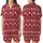 Holiday Lovers' Deep Red White Nordic Fair Isle Polar Bear Fir Tree Snowflake Geometric Pattern Satin Short-Sleeve Pajamas Set - erX1CquJ_s