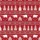 Holiday Lovers' Deep Red White Nordic Fair Isle Polar Bear Fir Tree Snowflake Geometric Pattern Kid Satin Pajamas Set - 4