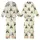 Women's Whimsical Panda & Bamboo Print Creamy Yellow Pure Cotton Pajamas Set Kid Satin Pajamas Set - VAXKSY5f5I