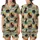 French Bulldog Lover Retro Pajamas: Vintage Frenchie Silhouettes & Muted Sunset Stripe Sleep Set Satin Short-Sleeve Pajamas Set - JDoxUFTAEa