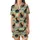French Bulldog Lover Retro Pajamas: Vintage Frenchie Silhouettes & Muted Sunset Stripe Sleep Set Satin Short-Sleeve Pajamas Set - jceQGFnDAc