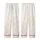 Women's White Silk Sleep Set: Delicate Branch Pattern Lace Shorts Top - Organic Line Art Design Kid Satin Pajamas Set - 3